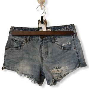 Life in Progress Distressed Denim Shorts